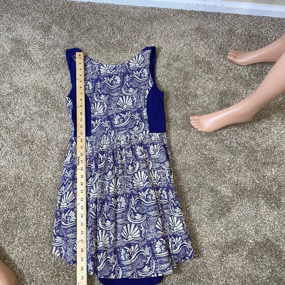 O'Neill dress skater fit flare gauzy navy blue & white cross back lightweight SM - Picture 9 of 9